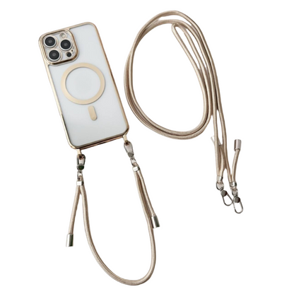 MagSafe Crossbody iPhone Case with Adjustable Strap for Hands-Free Carrying | Compatible with All MagSafe Accessories | Slim Protective