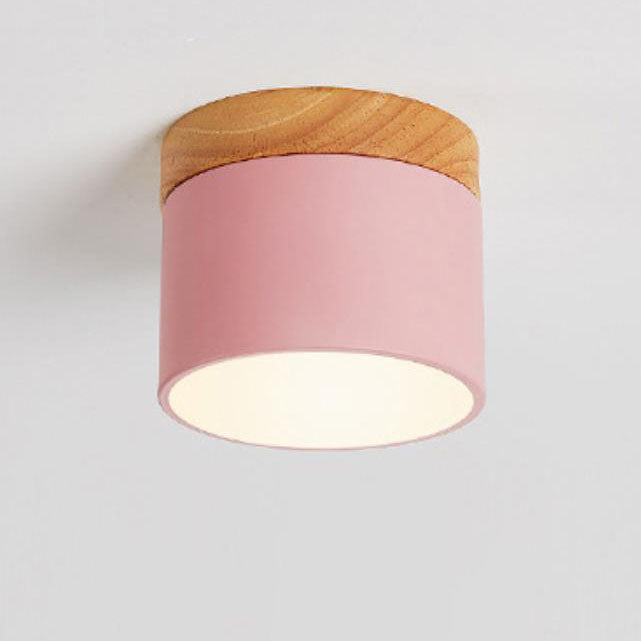 Round Compact LED Ceiling Light with Tri-Color Temperature Switch for Hallways, Bedrooms & Living Rooms | Modern Nordic Style Flush Mount