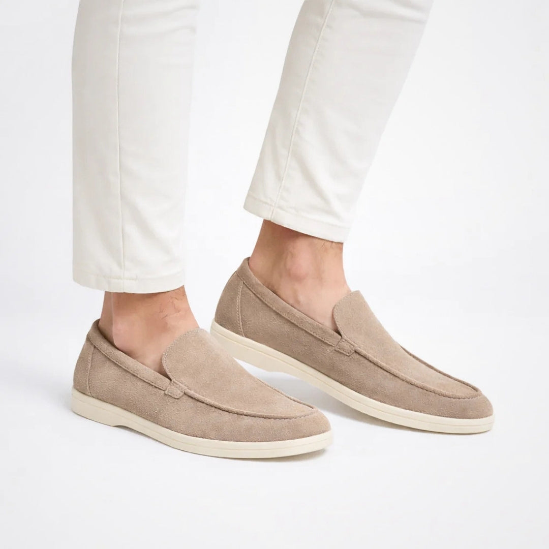 Men's Slip-On Loafers Suede-Look Casual Dress Shoes for Everyday Comfort & Style