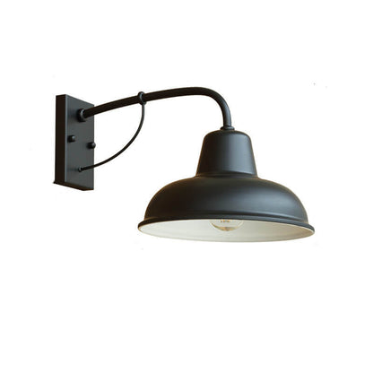 Iron Exterior Sconce 10×9×16 in Black Industrial Hardwired E26 Socket for Garden Fence Entryway Pathway Home Porch Deck Ambient Outdoor Ligh
