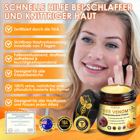 Crema antiedad para la curación y renovación de la piel con fórmula de péptidos de abeja