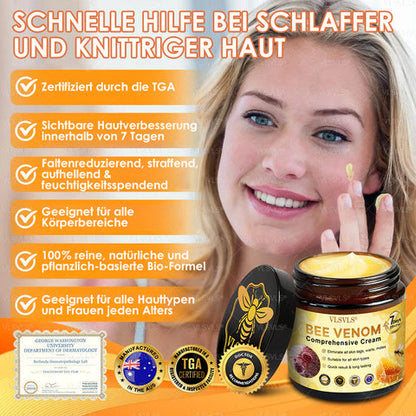 Crema antiedad para la curación y renovación de la piel con fórmula de péptidos de abeja