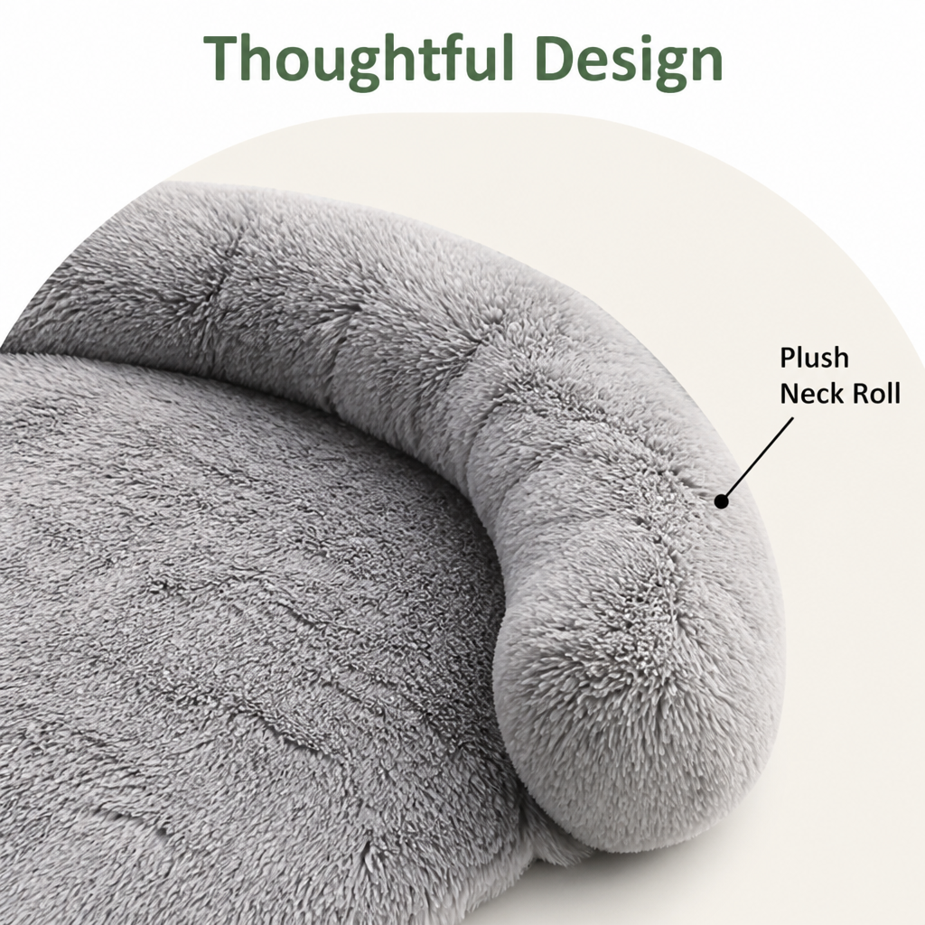 Ortekor Plush Neck Pillow Pet Sofa Bed (Removable Cover)