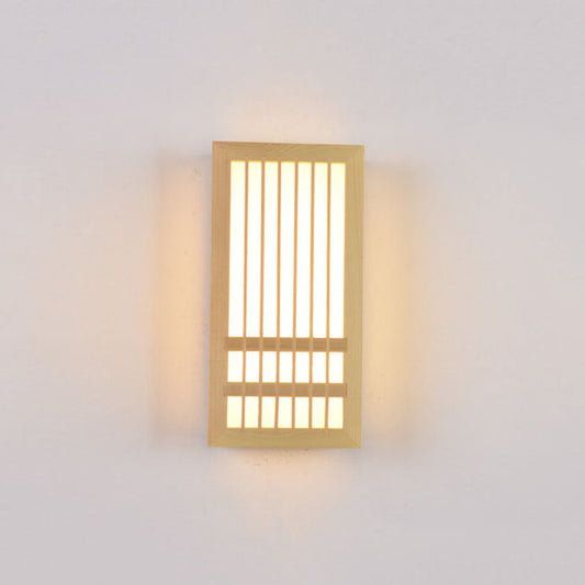 Aplique de pared de madera de 12 pulgadas en acabado neutro para pasillo, dormitorio y entrada, lámpara de perfil bajo para luz ambiental, decoración de interiores de bajo consumo