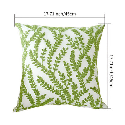 Vivid Sofa Cushion Cover - Microfiber Blend, Leaf designs