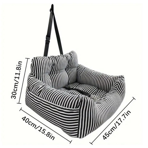 Pawssenger | Asiento de viaje para mascotas con base antideslizante y correas ajustables | Solución de viaje cómoda y segura para mascotas