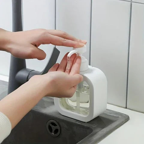 Countertop Liquid Soap Pump Dispenser with Press Mechanism for Bathroom Vanity, Kitchen Sink & Shower | Modern Minimalist Scandinavian Desig