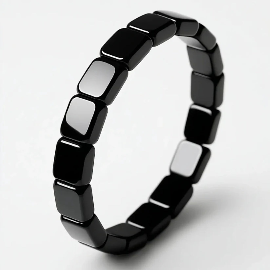 Magnetic Stone Wellness Bracelet for Daily Balance & Focus – Adjustable Unisex Design with Natural Polished Beads