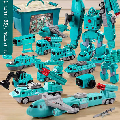 Magnetic Construction Vehicle Building Set for Kids – Transformable Toy Trucks with Snap-Together Magnets for Creative Play & STEM Learning