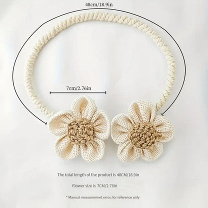 Abrazaderas para cortinas Flora - Diseño floral, juego de 2 piezas