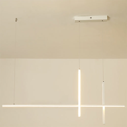 Modern LED Pendant Light with Adjustable Height for Dining Room, Restaurant & Bar | Acrylic Aluminum Fixture with Warm White Illumination