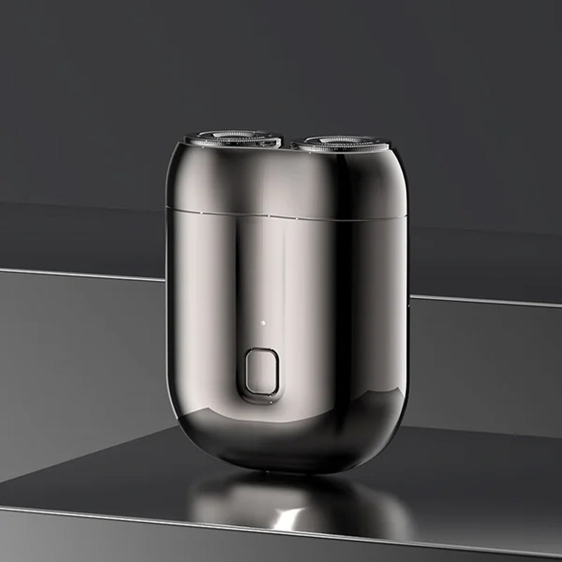 Rechargeable Waterproof Electric Shaver for Men – Travel-Size USB Charging Portable Grooming Tool for Wet & Dry Shave, Aluminum Body
