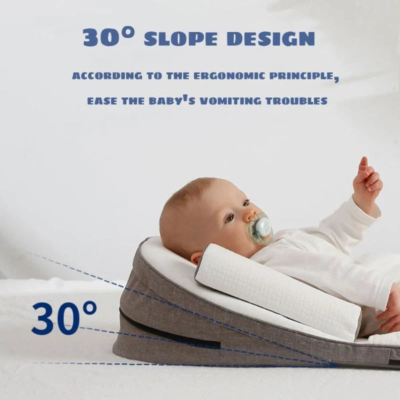Wedge Pillow for Newborn, Infant Wedge Pillow with Memory Foam and Waterproof Cover, Baby Pillow for Reflux Relief