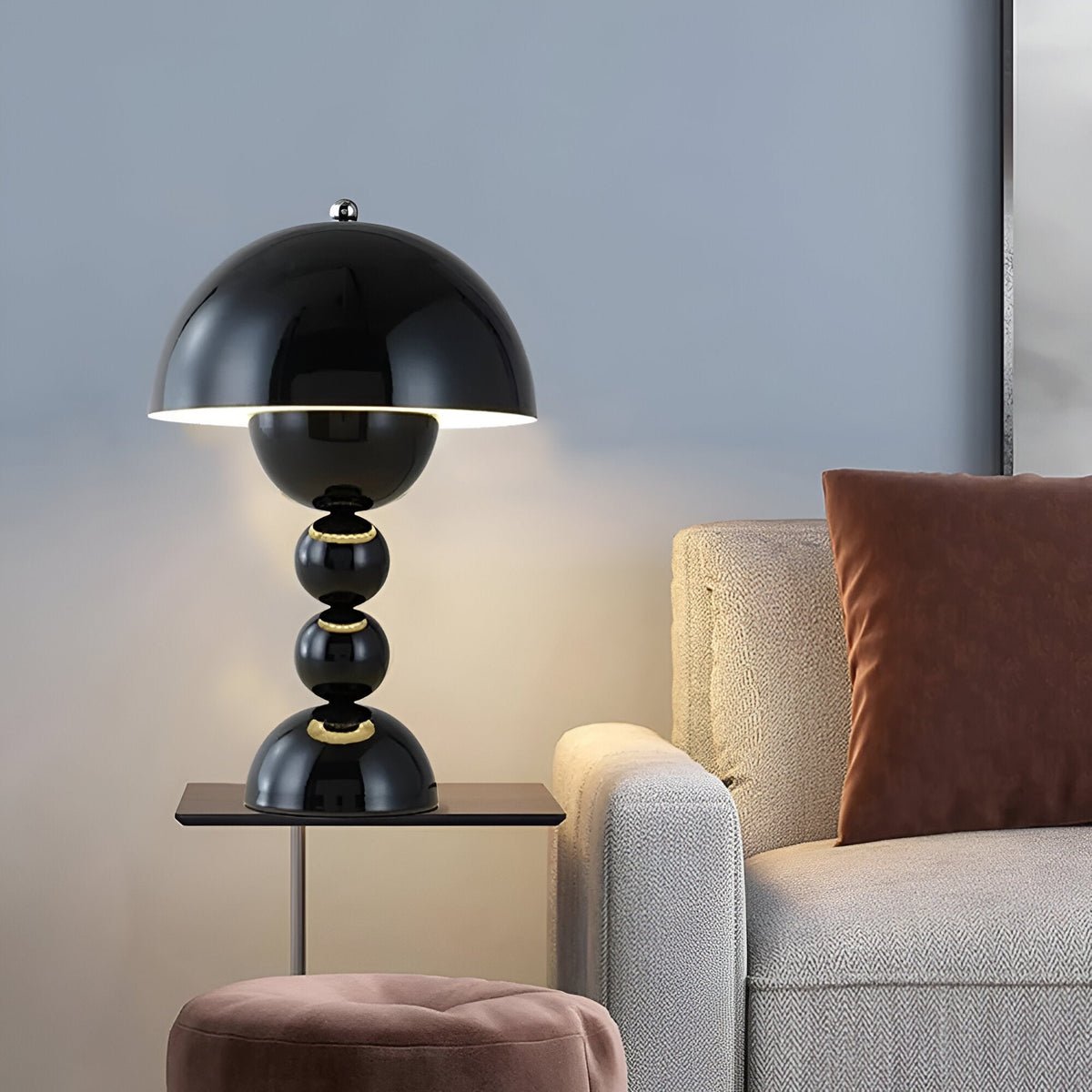 Cordless LED Nightstand Light with USB Charging, 11-Inch Sculptural Acrylic Glow for Bedroom, Desk, Reading Nook | Modern Ambient Portable L