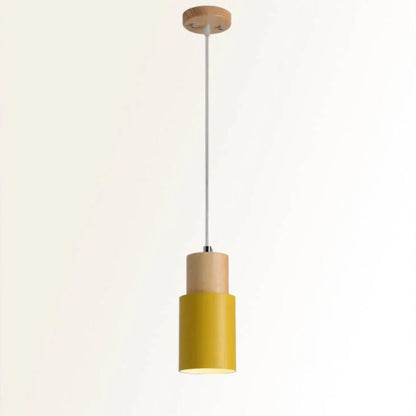 Lámpara Colgante Rústica Chic de Metal y Madera