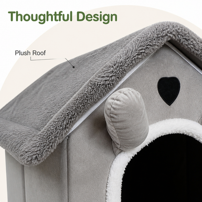 Cama para gatos y perros pequeños Ortekor, lavable, de felpa y para todas las estaciones (base antideslizante)