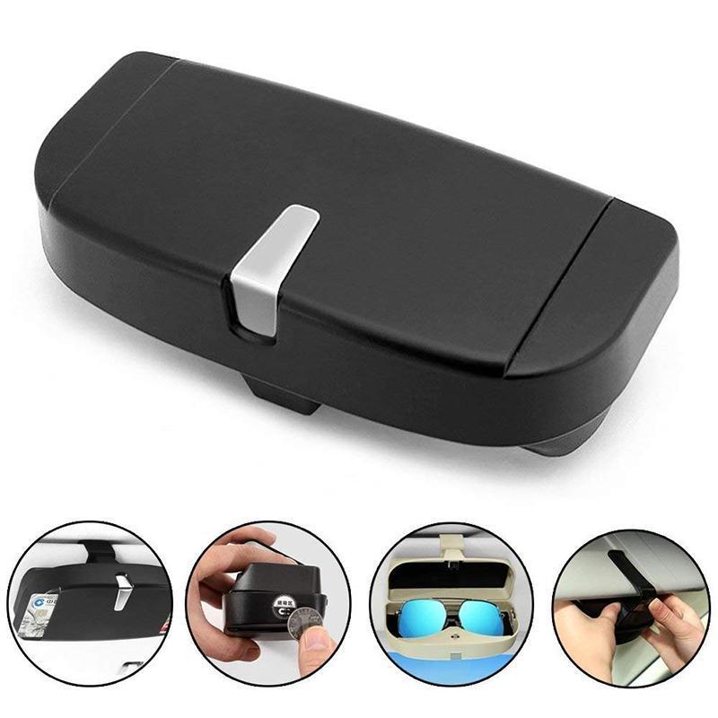 Organizador de lentes para visera de auto – Soporte para gafas de un solo toque para camionetas y SUV