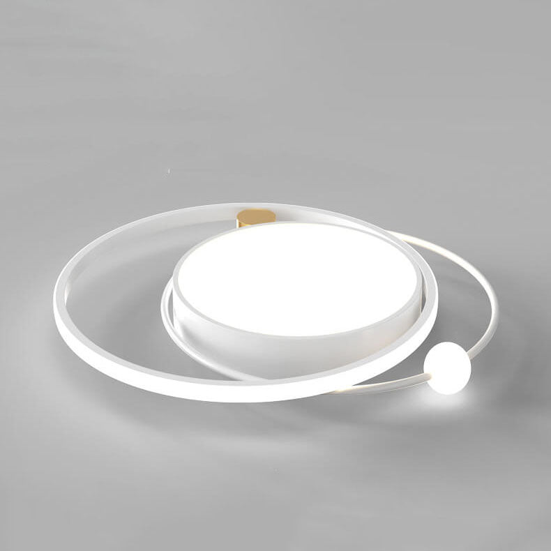 LED Ceiling Light Flush Mount Round Modern Circle Fixture Black White Gold 3000K 5000K for Bedroom Living Room Kitchen