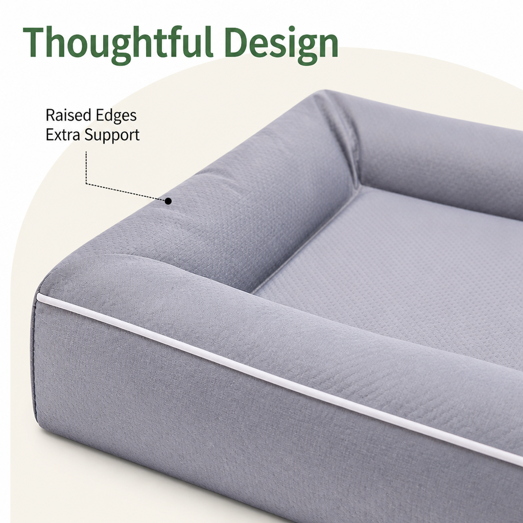 Ortekor All-Season Polyester & Non-Slip Dog Bed
