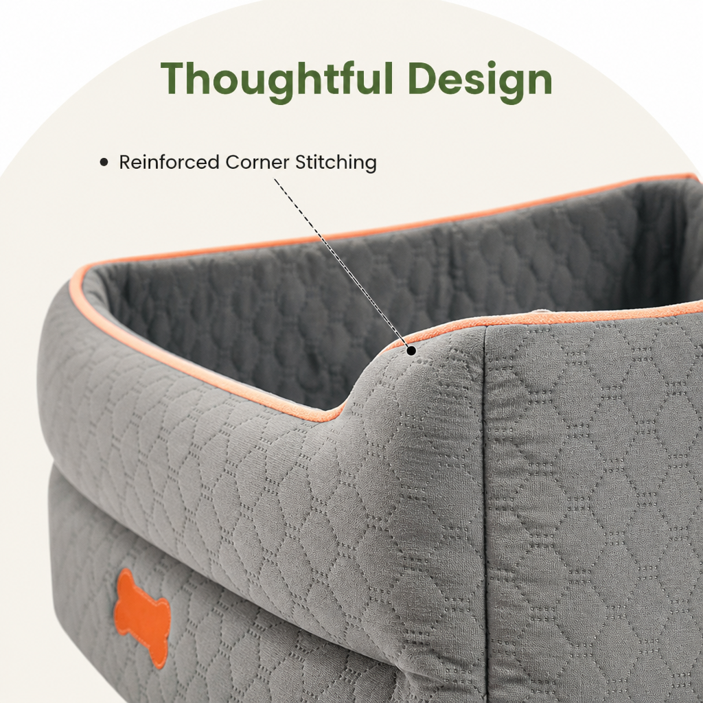 Ortekor Thick Padded Dog Booster Seat (Removable & Washable Cover)