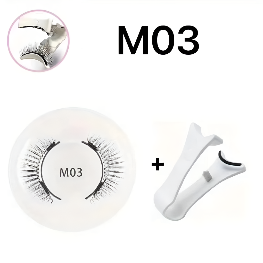Reusable Magnetic False Eyelashes with Precision Applicator for Natural Volume & All-Day Wear