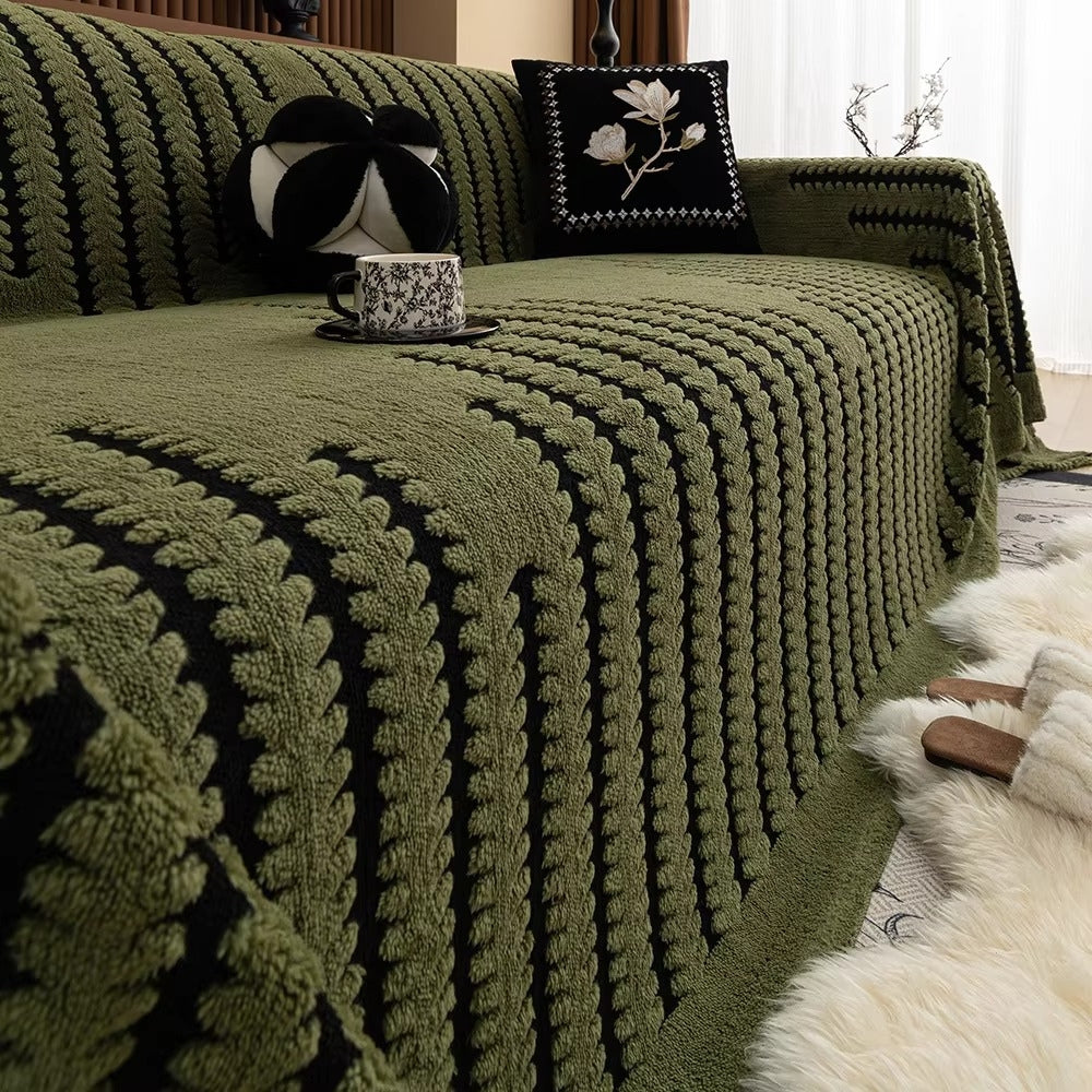 Quilted Microfiber Couch Protector with Non-Slip Backing for Living Room Sofas & Sectionals