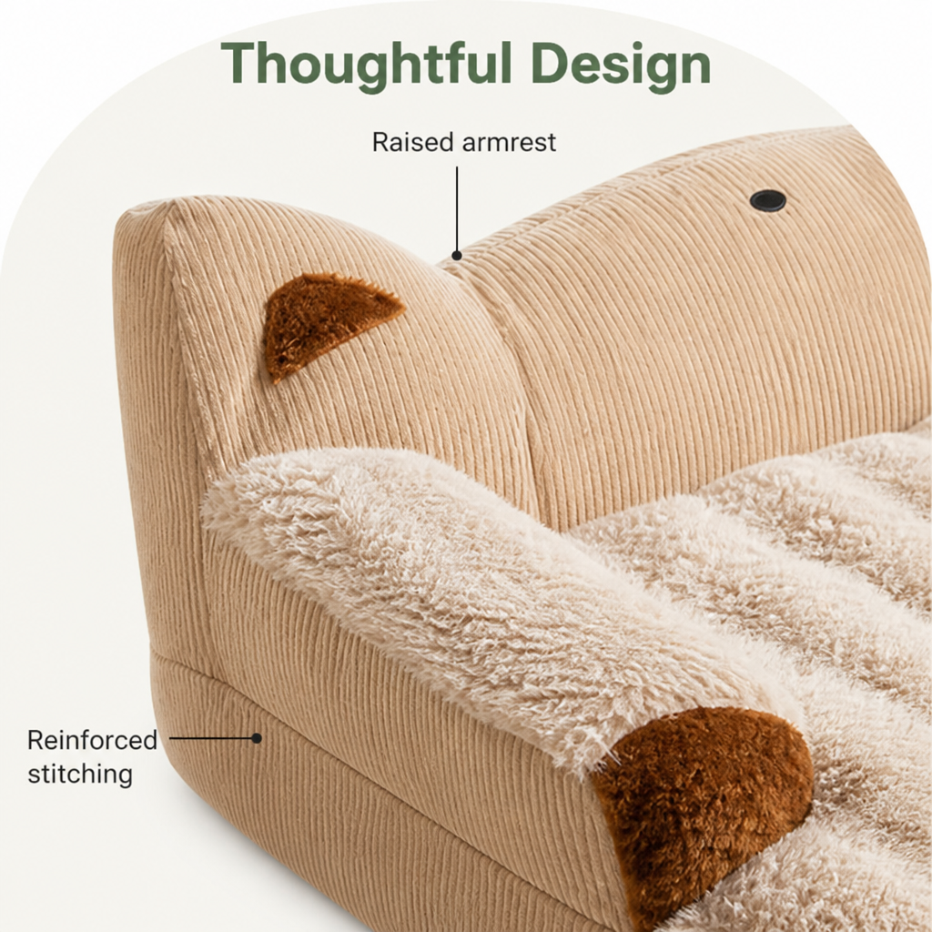 Ortekor Calming Washable & Non-Slip Sofa Bed (Removable Cover)
