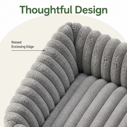 Ortekor Neck-Supporting Extra-Soft Corduroy Bolster Bed (Removable Cover)