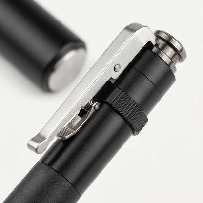 Telescoping Metal Defense Baton with Spring-Loaded Extension for Personal Safety and EDC