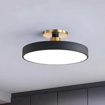 Modern Minimalist | Flush Mount Ceiling Light with Dimmable LED | Scandinavian Design for Cozy Atmosphere