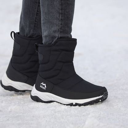 Women's Insulated Waterproof Winter Boots with Side Zip – Ankle-High Snow Boots for Cold Weather