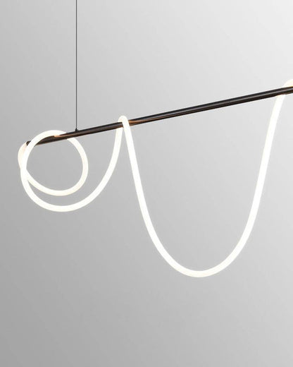 Adjustable Pendant Light Fixture with Remote Dimming 43 in Silicone LED for Kitchen Island Dining Table Modern Hanging Ceiling Lamp Gold Bla