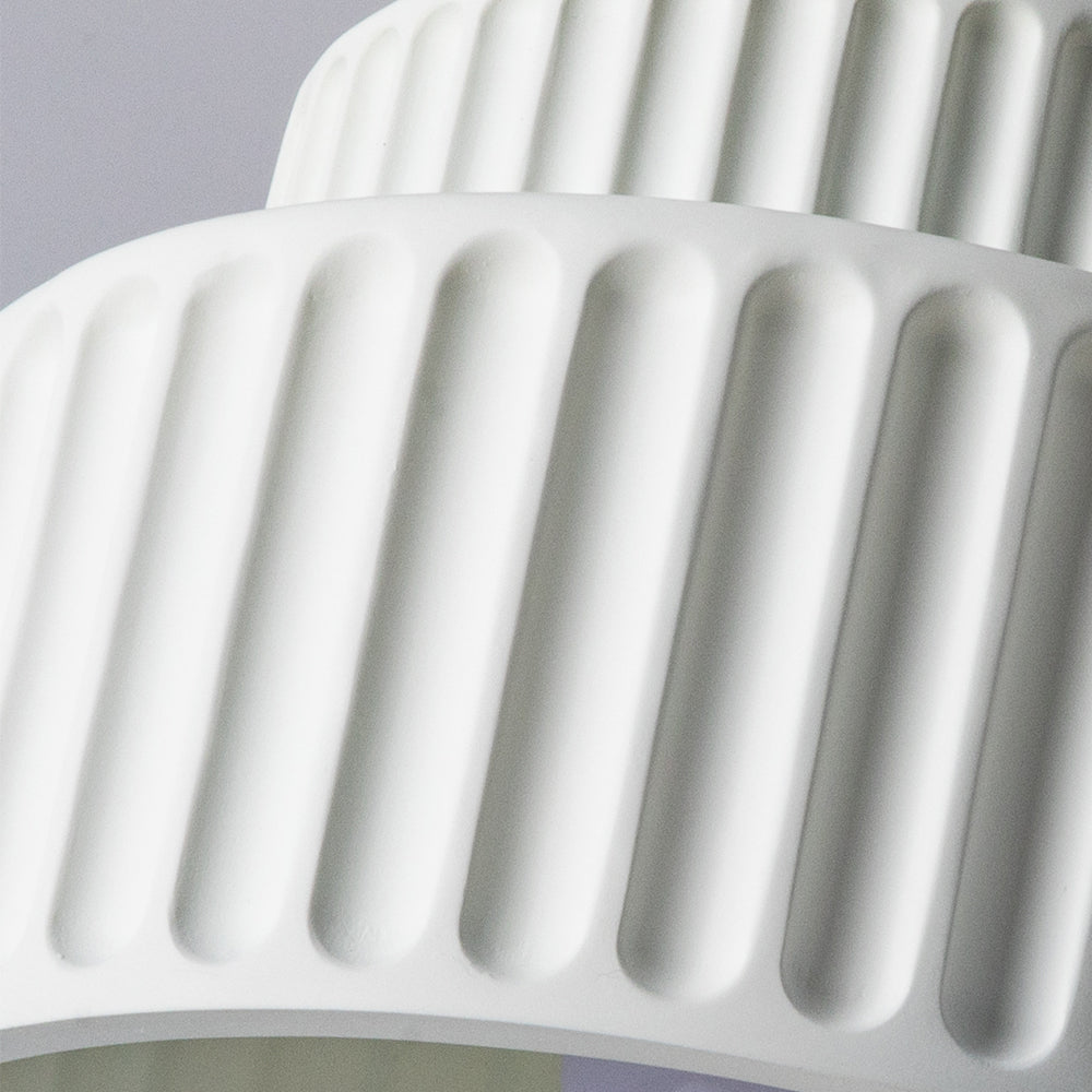 Lámpara de techo de resina de montaje empotrado, casquillo E27, pantalla texturizada, color blanco, para cocina, dormitorio, pasillo, perfil bajo, diseño escandinavo minimalista moderno