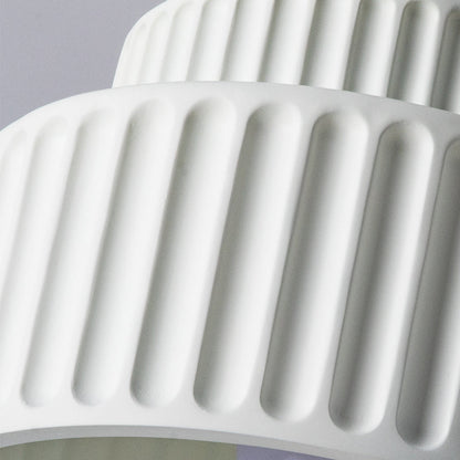 Lámpara de techo de resina de montaje empotrado, casquillo E27, pantalla texturizada, color blanco, para cocina, dormitorio, pasillo, perfil bajo, diseño escandinavo minimalista moderno