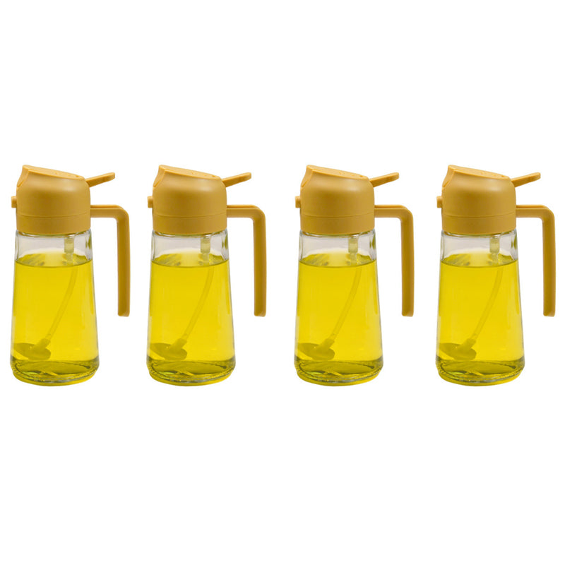 Glass Oil Mister and Pouring Bottle for Cooking – Dual-Function Sprayer with Wide Mouth, 16 oz Capacity – Leak-Proof Kitchen Dispenser for
