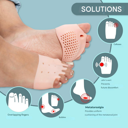 Gel Toe Spacers with Cushion Pads for Bunions & Overlapping Toes – Silicone Foot Support for Pain Relief & Realignment in Shoes or