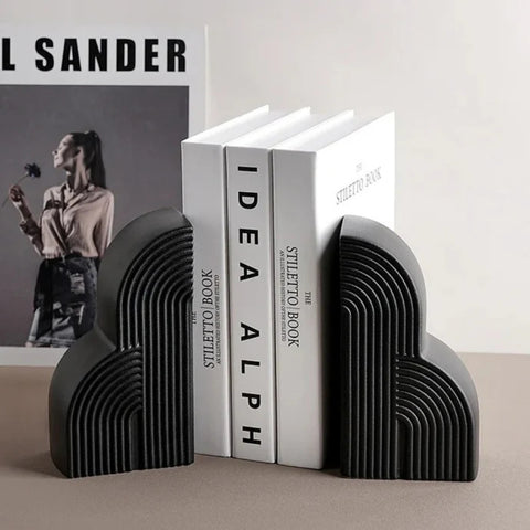 Peregrine Modern Bookends - Cloud-Shaped Ceramic, Nordic Design