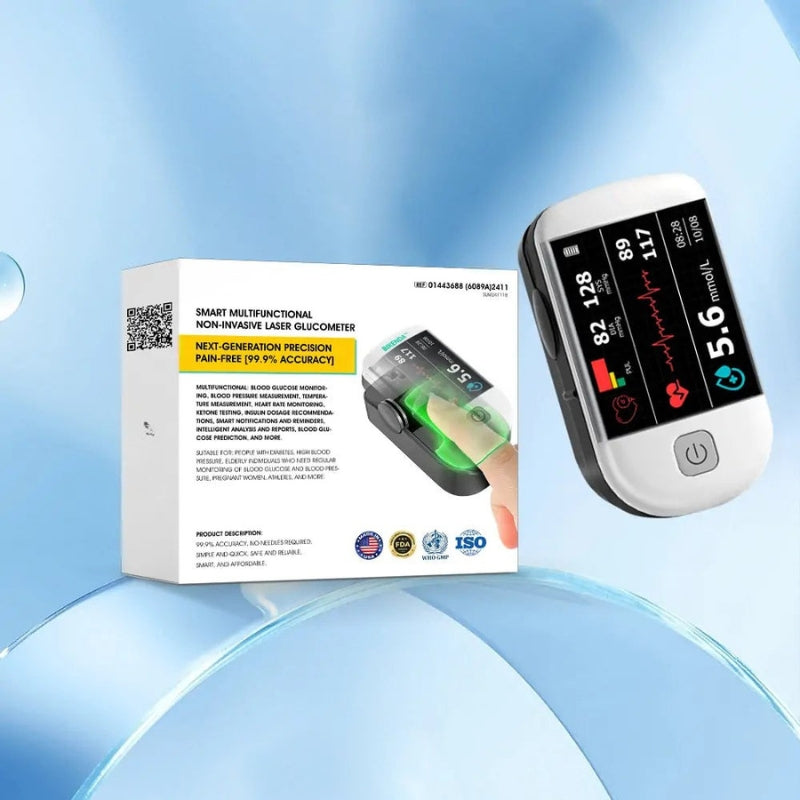 Fingertip Pulse Oximeter with Rotating OLED Display for Blood Oxygen & Heart Rate Monitoring at Home