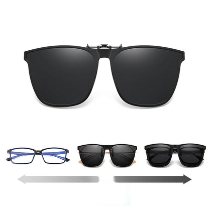 Magnetic Clip-On Polarized Sunglasses Adapter for Prescription Glasses UV Protection Flip-Up Lenses Driving Eyewear Accessory for Eyeglasses