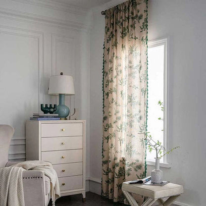Grove Linen Curtain - Cotton-Linen Blend, Semi-Blackout for Living Room