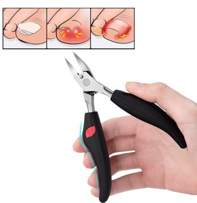Heavy-Duty Toenail Clipper for Thick Nails Ingrown Nails Curved Blade Ergonomic Grip Stainless Steel Precision Trimmer Foot Care Tool
