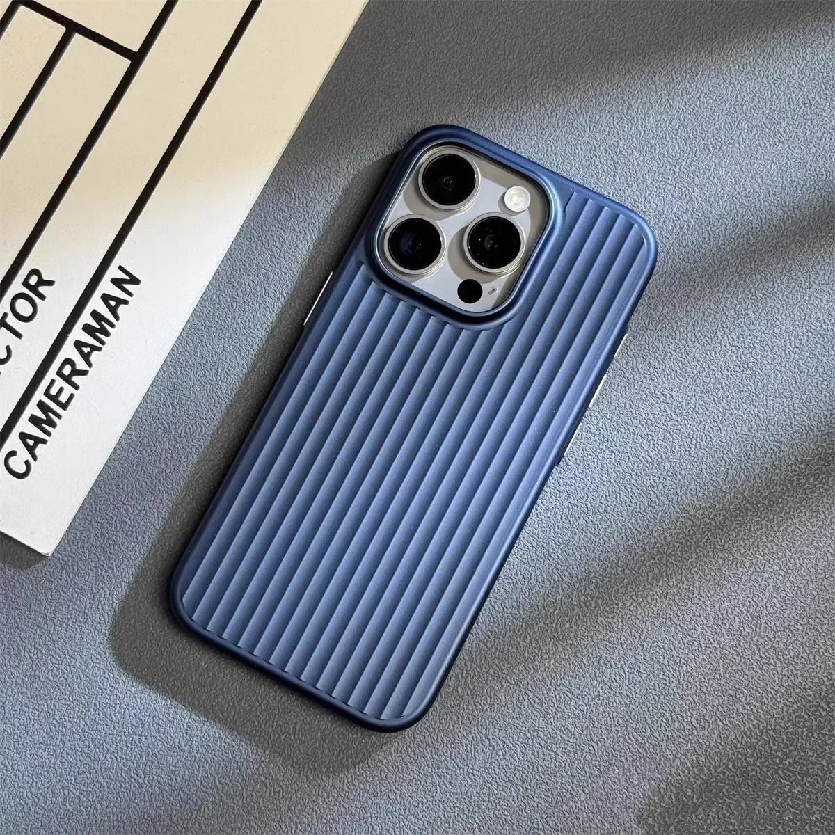 Slim Titanium-Finish iPhone Case with Military-Grade Drop Protection and Wireless Charging Support for iPhone 13, 14, 15, 16 Series