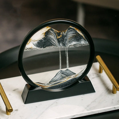 Flowing Sand Art Frame Glass Display Desktop Decor for Home Office Relaxation Mesmerizing Motion Picture