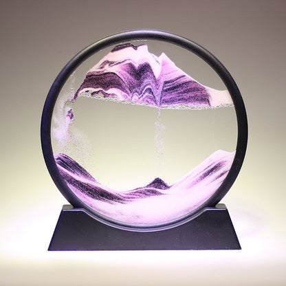 Flowing Sand Art Frame Glass Display Desktop Decor for Home Office Relaxation Mesmerizing Motion Picture