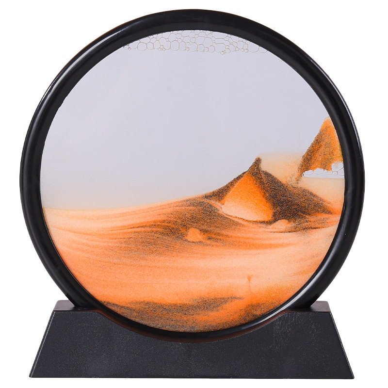 Flowing Sand Art Frame Glass Display Desktop Decor for Home Office Relaxation Mesmerizing Motion Picture