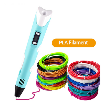 Handheld 3D Drawing Pen for Kids & Adults – Art Tool with 10 Color Filament Set, Adjustable Temperature & Speed Controls for Creative