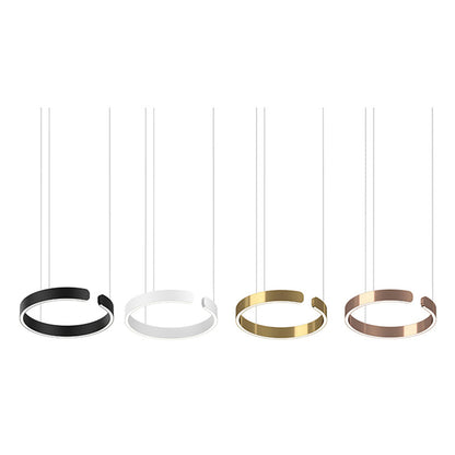 Lámpara de techo LED circular con anillo de aluminio de 20 pulgadas, altura ajustable para isla de cocina, comedor, vestíbulo, luz tipo halo colgante moderna, eficiencia energética