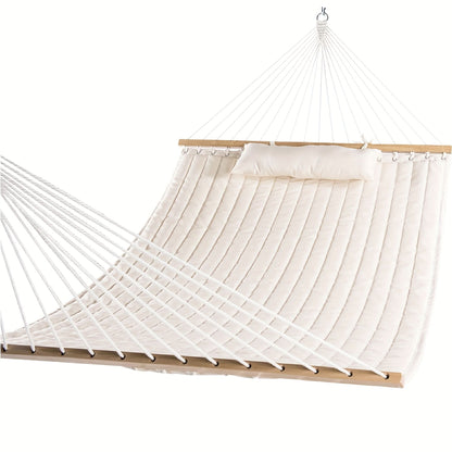Double Layered Quilted Hammock for Patio and Poolside Relaxation