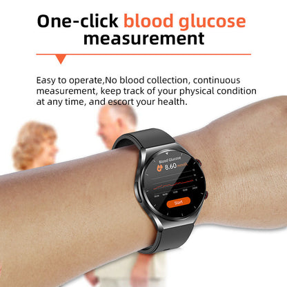 Health Monitoring Smartwatch with Glucose Tracker, Heart Rate, ECG, Blood Pressure & HRV Sensor for Daily Wellness & Fitness
