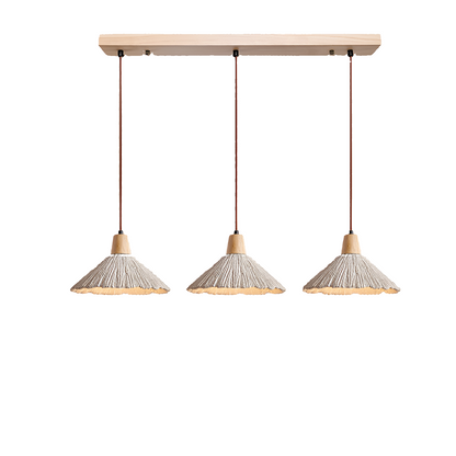 Cream Concrete Hanging Light Fixture 14 in Sculptural Kitchen Island Pendant Dome Lamp Hardwired Modern Farmhouse Dining Room Overhead Ceili